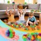 14 PCS Stringy Balls, Sensory Stringy Ball, 2.75 inch Soft Rainbow Pom Bouncy, Basket Stuffers Fillers, Monkey Pom Balls Fidget Toys Stress Ball, Party Favors Birthday Gifts (Multi-Color)